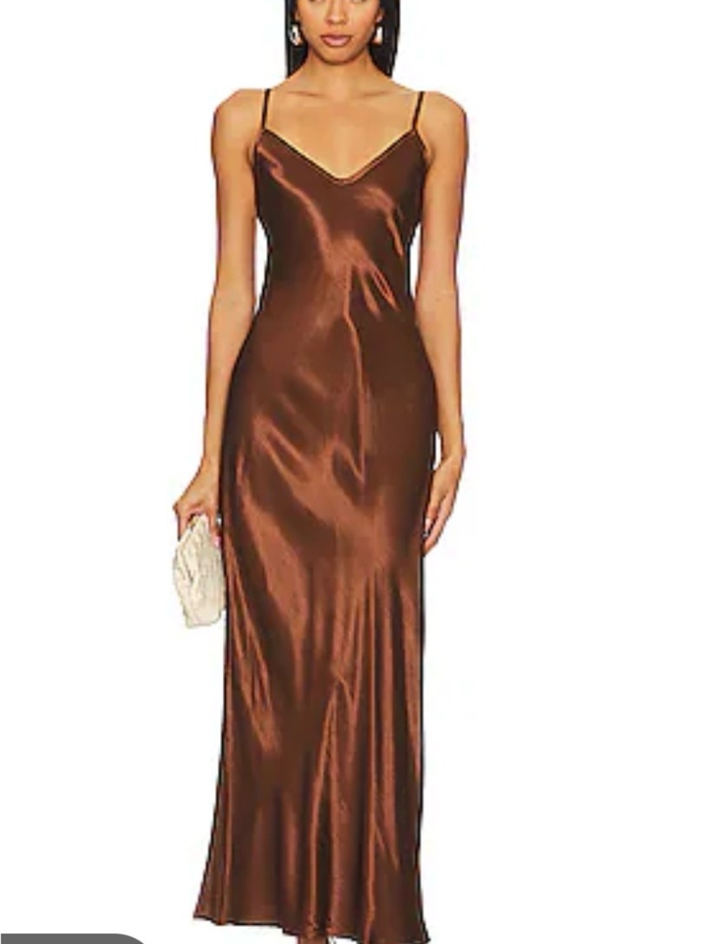 Enza Costa Rust Slip Maxi Dress